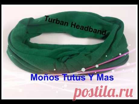 DIADEMA TURBANTE Paso a Paso TURBAN HEADBAND Tutorial DIY Turbante hecho con camiseta