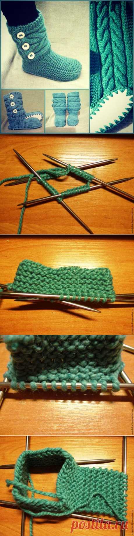 Вязание башмачка-основы для домашних сапожек. Автор мк Осадча Наталья