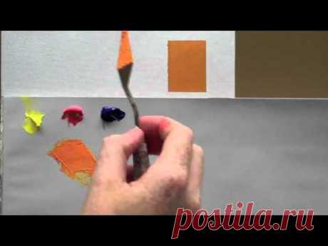 Colour mixing basics - Acrylic painting technique to match a colour
