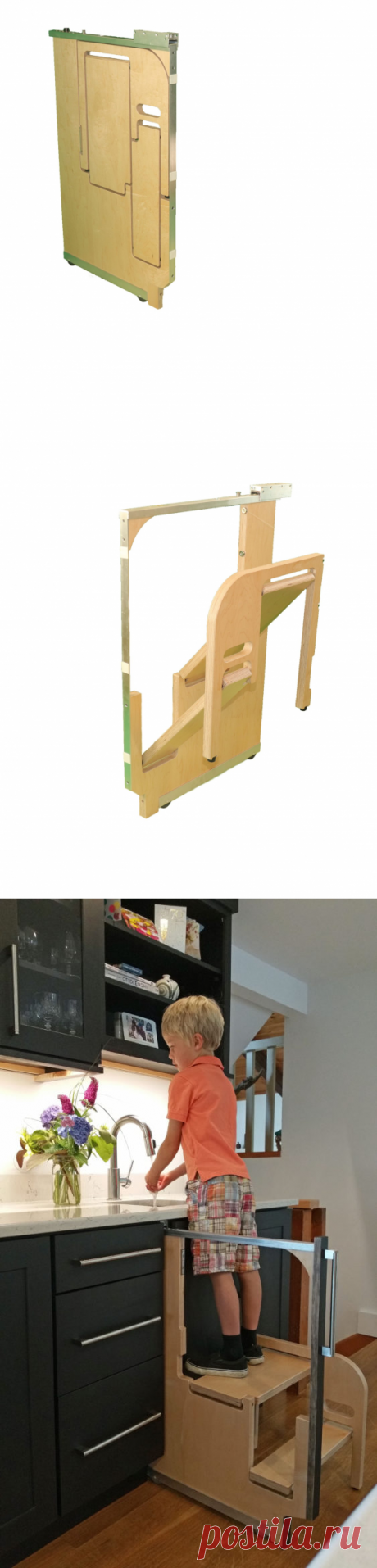 STEP 180 – Integrated Cabinet Step Stools - Hideaway Solutions