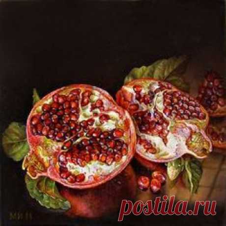 Red and juicy / 2011 / 20/20 / оil on canvas, Maria Ilieva