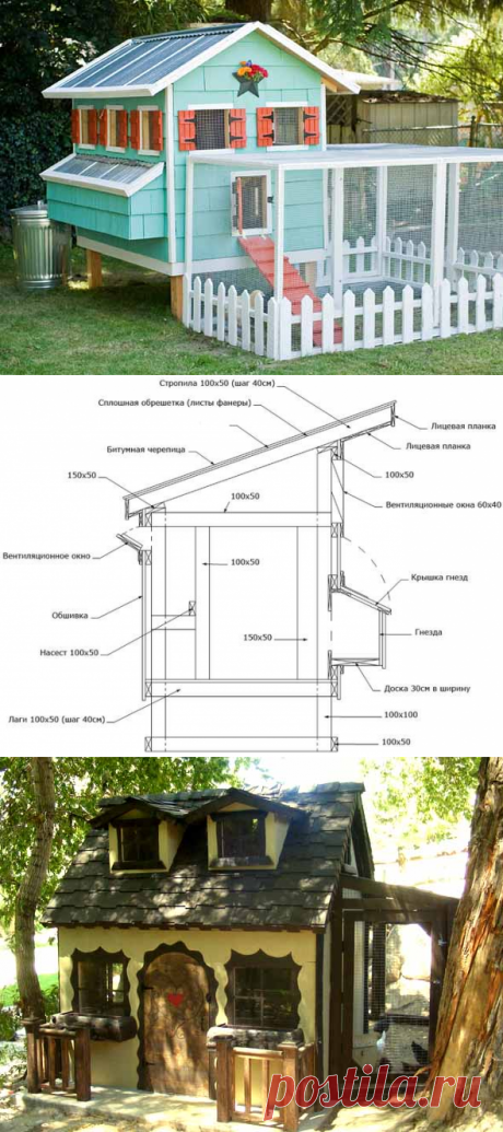 Курятник своими руками: чертежи и 75 фото