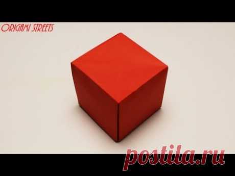 Как сделать бесшовный куб из бумаги. Оригами.