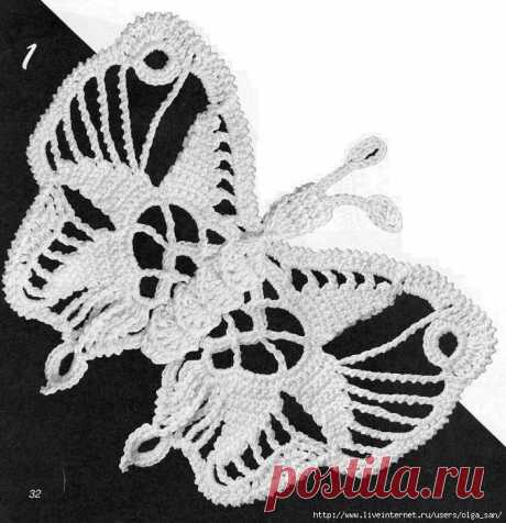 Вяжем чудесную бабочку! (схема вязания) | ЖЕНСКИЙ МИР