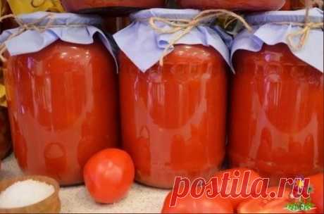 Классичeский рецепт томатного сока (без соковыжималки)