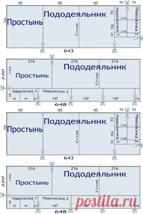 РАСКРОЙ ПОСТЕЛЬНОГО БЕЛЬЯ