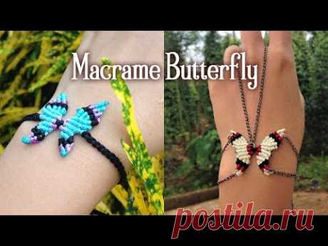 Macrame Butterfly necklace or bracelet tutorial