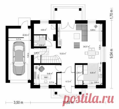 Проект двухэтажного коттеджа с гаражом | WONDERPARK Современные дома | Дзен
