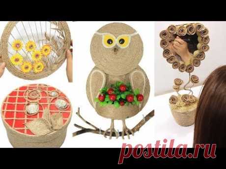 6 Jute craft ideas | Home decorating ideas handmade