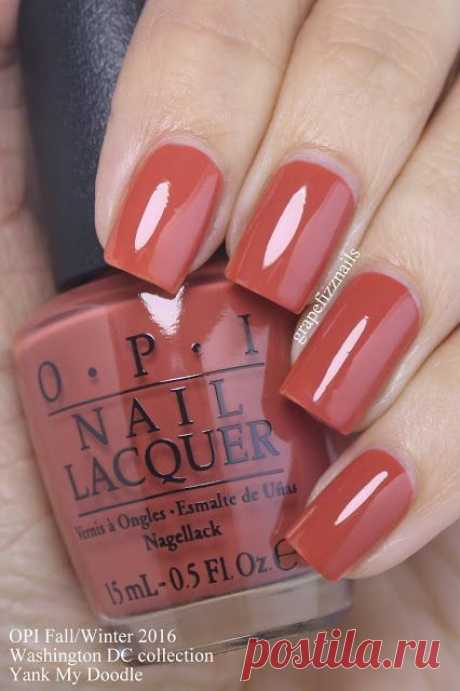 OPI yank my doodle burnt orange fall nail polish