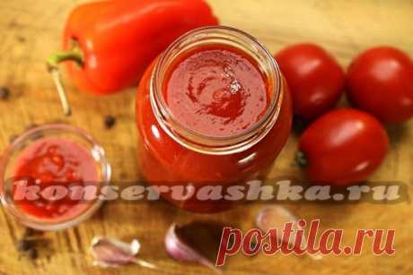 Острый томатный соус, рецепт на зиму
