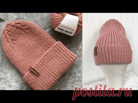 ТЕПЛАЯ , ДВУСТОРОННЯЯ ШАПКА " ЛУКОВКА" ! KNITTED HAT