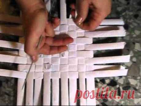 ▬► Плетение из газет квадратного дна Часть II / Basket making - YouTube