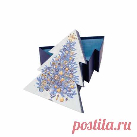 Коробка подарочная "Золото на синем", 21х19х8,5 см | Купить с доставкой | My-shop.ru