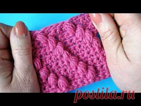 Узор с шишечками Вязание крючком 46 - Crochet pattern - YouTube