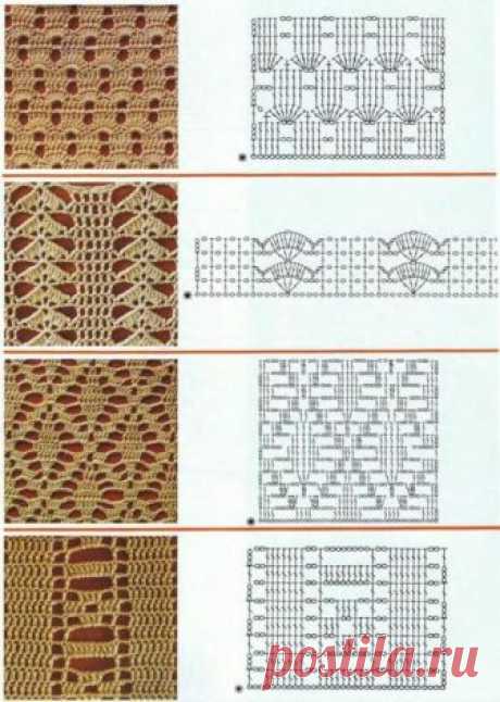 УДАЧНАЯ ПОДБОРКА: АЖУРНЫЕ УЗОРЫ КРЮЧКОМ