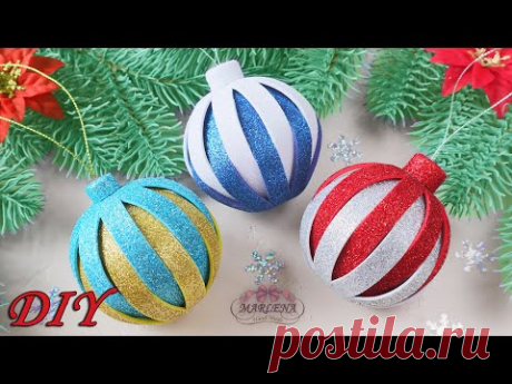 🎄 НОВОГОДНИЕ ИГРУШКИ из фоамирана 🎄 Christmas Ornamets DIY