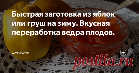 Быстрая заготовка из яблок или груш на зиму. Вкусная переработка ведра плодов. Добрый день, хозяюшки и любители домашних заготовок!
Когда год яблок, ранеток и груш урожайный, их бывает столько, что и не знаешь куда девать плоды. С одного деревца наваришь варенья, и компоты, и насушишь, и порой, находишь необычные рецепты дабы не дать урожаю испортиться. Но как не крути, все ж таки часть урожая остается...
Хочу рассказать один рецепт, благодаря которому можно переработать мно