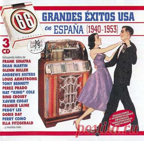 66 Grandes Exitos USA En Espana 1940-1953 (3CD Remastered) FLAC Artist: Various ArtistsTitle Of Album: 66 Grandes Exitos USA En Espana 1940-1953Year Of Release: 2004Label (Catalog#): Rama Lama RQ 52662Genre: Vocal Jazz, Traditional Pop, Swing, Blues, Easy ListeningQuality: FLAC (*tracks+.cue,log,scans)Bitrate: LosslessTime: 03:15:02Full Size: 902 MB (+3%)