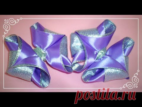 Бант из атласных лент своими руками / Bow of satin ribbons with their hands