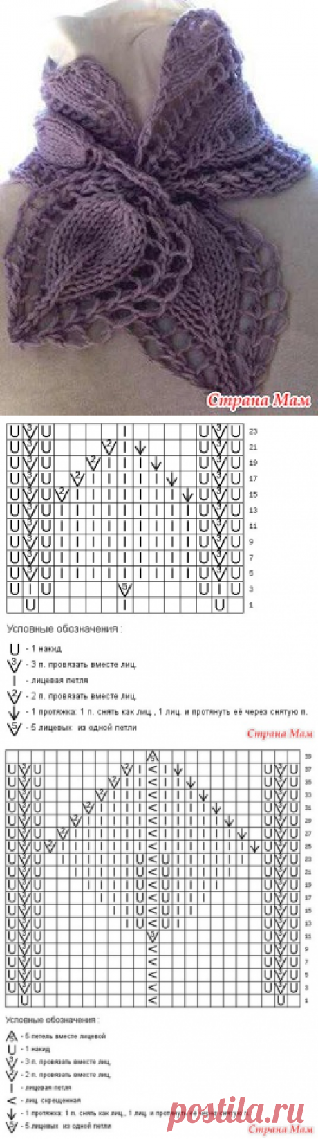 Шарфик из листиков - Страна Мам