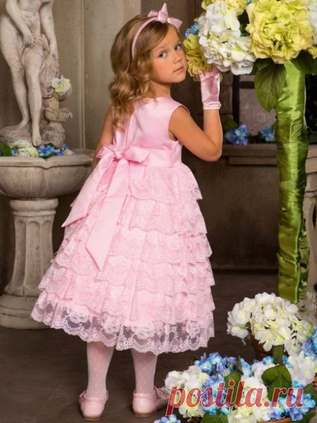 Ажурное платье для девочки: детское, из гипюра, с кружевом, c ирландским кружевом