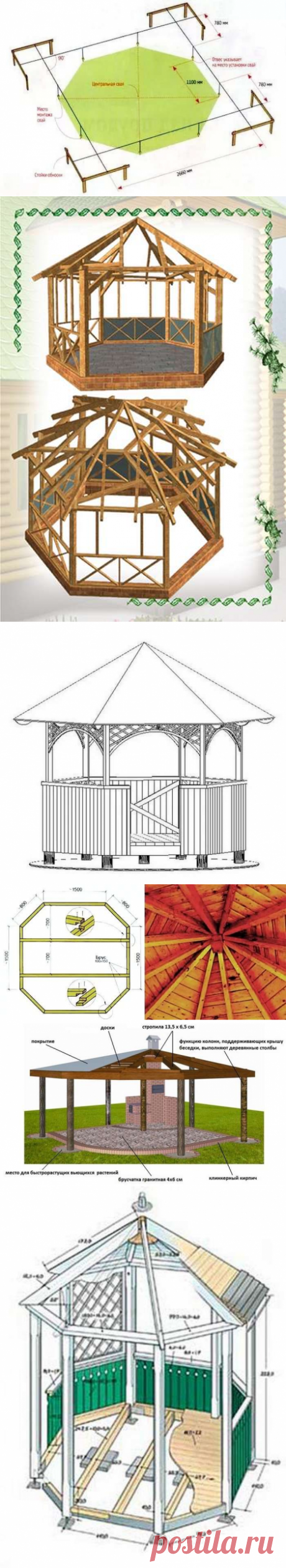 Беседки из дерева своими руками 300 фото, чертежи, схемы