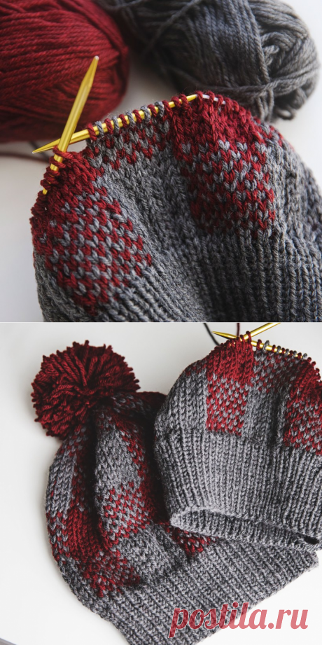 Buffalo Plaid Hat Knitting Pattern - Leelee Knits