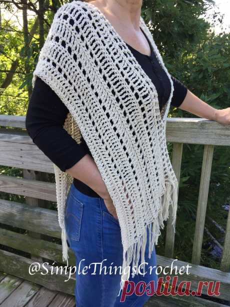 Ecru Summer Poncho - Simple Things Crochet