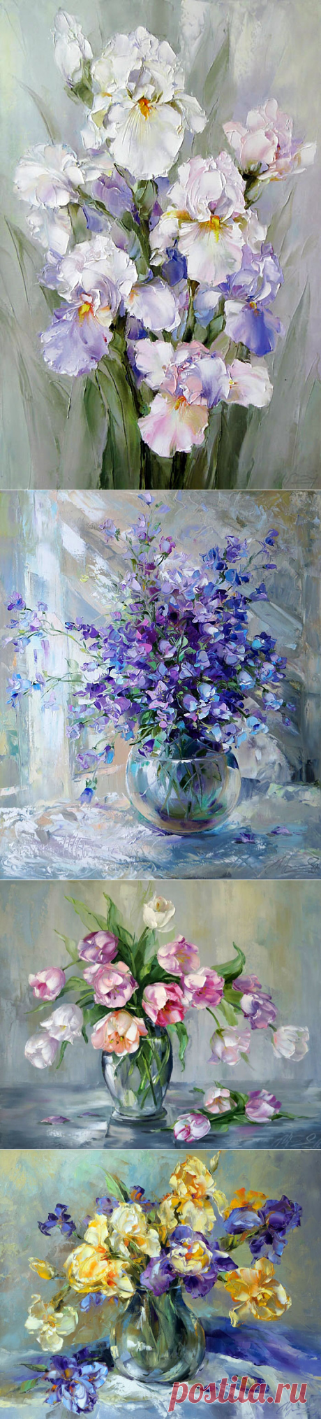Я любуюсь совершенством цветов... Художница Оксана Кравченко