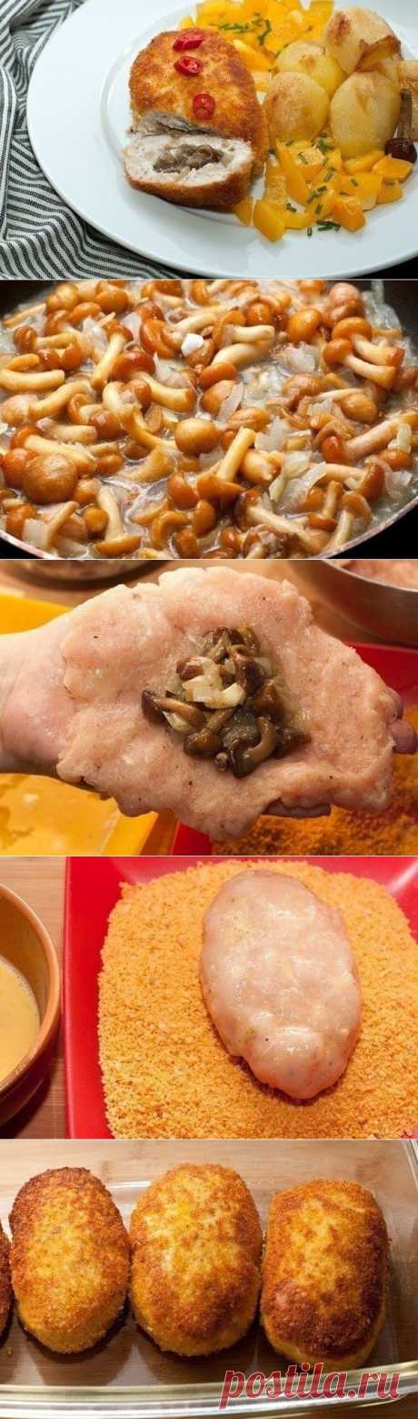 Как приготовить куриные зразы с грибами - рецепт, ингридиенты и фотографии