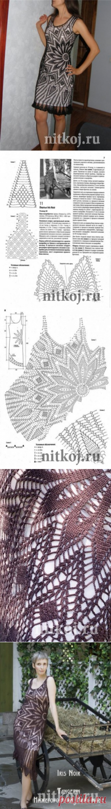 Платье крючком из салфеток » Ниткой - вязаные вещи для вашего дома, вязание крючком, вязание спицами, схемы вязания