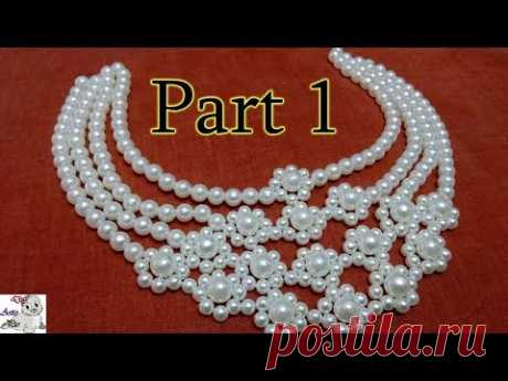 #6 (PART 1) How to Make Pearl Beaded Necklace || Diy || Jewellery Making