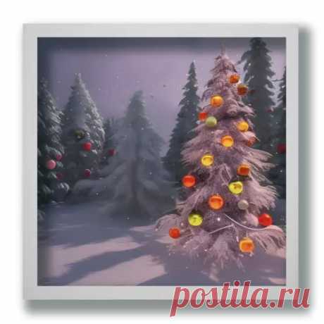 Фотоплитка Зимний новогодний лес #4635795 в Москве, цена 890 руб.: купить фото рамку с принтом от Anstey в интернет-магазине