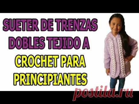 SUETER a CROCHET para niña en punto 3D TEJIDO A CROCHET #1