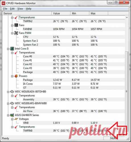 Как определить температуру видеокарты и процессора