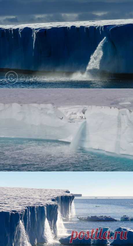 Огромные водопады в ледниках заповедника Свальбард : НОВОСТИ В ФОТОГРАФИЯХ