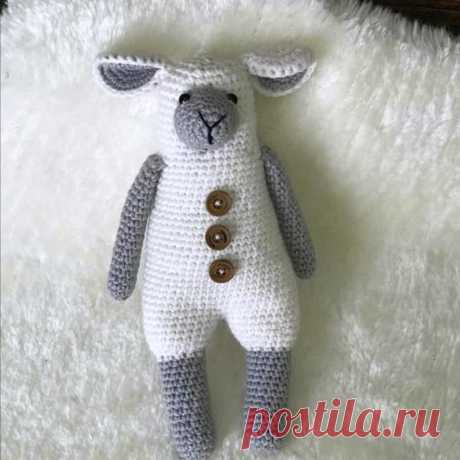 PDF Барашек крючком. FREE crochet pattern; Аmigurumi animal patterns. Амигуруми схемы и описания на русском. Вязаные игрушки и поделки своими руками #amimore - овечка, овца, баран, барашек.