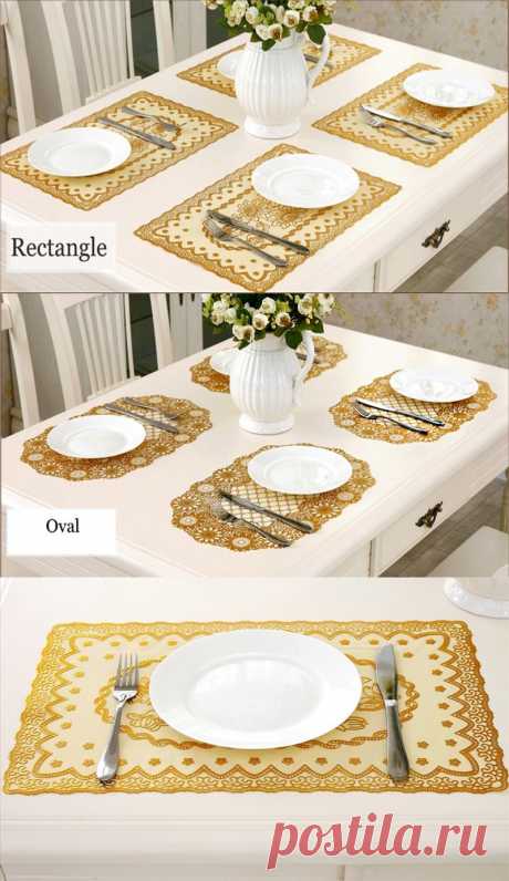 Aliexpress.com : Buy 4 pcs/lot waterprof PVC table cloth Bronzier placemat coasters disc padsTable Non slip Decoration Food Insulation Mat gifts from Reliable mat floor suppliers on The perfect pair | Alibaba Group