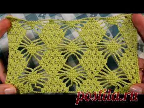 Вязание крючком. Вязание крючком узора.  Crochet pattern. Crochet pattern free. - YouTube