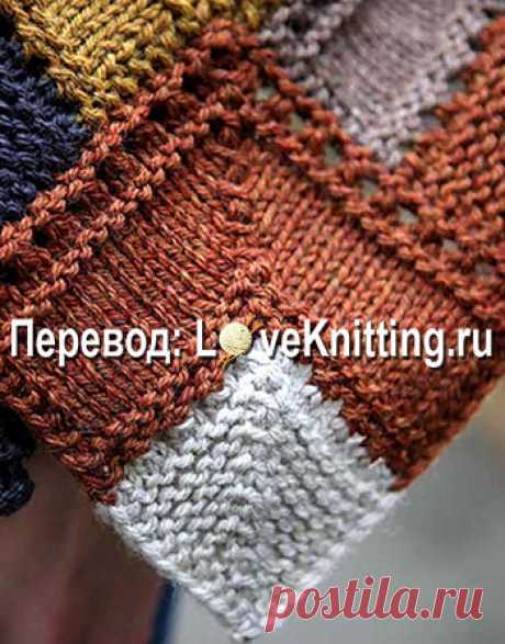 Шарф в квадраты | Loveknitting.ru