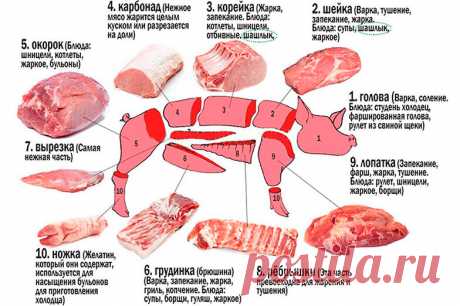 Карты разделки мяса: свинина и говядина | Европа маркет | Яндекс Дзен
