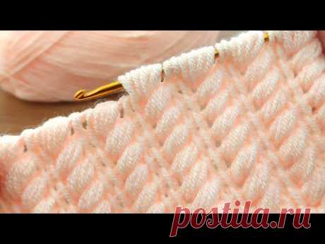 PERFECT👌💯 * Super Easy Tunisian Crochet Knitting for beginners online Tutorial * #Tunisiancrochet