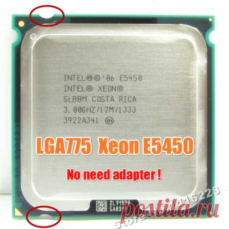 Xeon E5450 Processor 3.0 ГГц 12 м 1333 мГц равно Intel Q9650 работает на LGA 775 платы нет необходимости адаптер купить на AliExpress $21