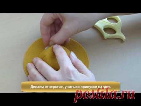 Шляпа из фетра для куклы из капрона. How to make a hat.