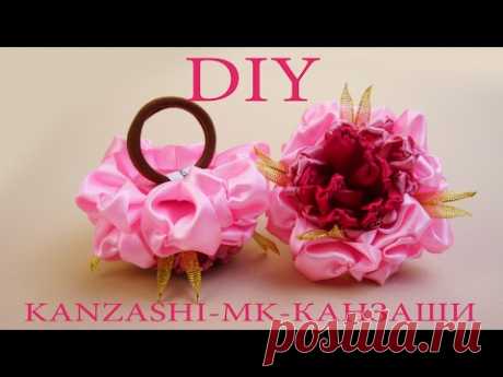 Нежный АРТ Цветок и новый лепесток. КАНЗАШИ МК / Gentle ART Flower and new petal. KANZASHI MK DIY