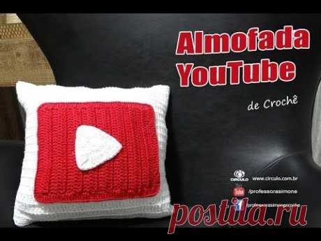 Almofada de Crochê - YouTube - Professora Simone