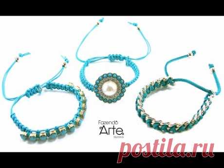 Passo a Passo - Kit Trio de Pulseiras Turquoise Beach (KP29)