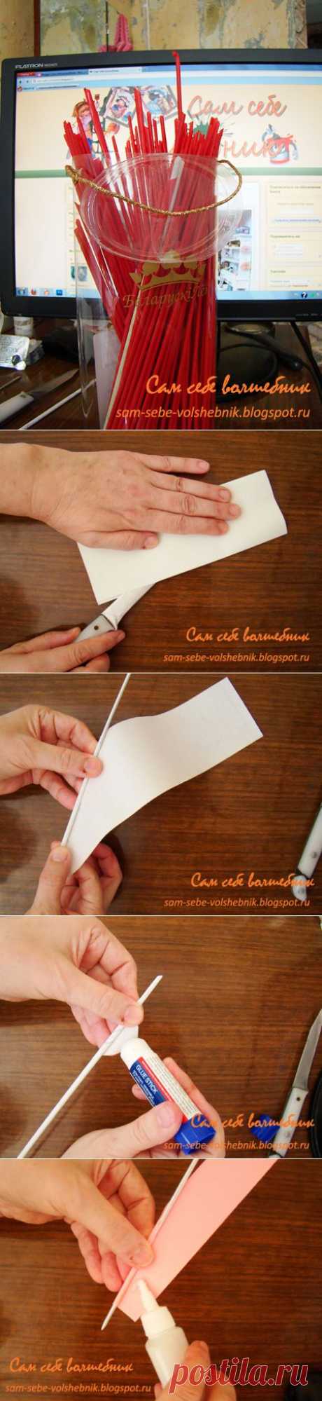 Как сделать трубочки для плетения из бумаги