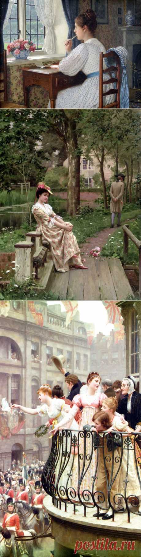 Edmund Blair Leighton | &quot;Бонжур, месье...&quot;, - пишу я Вам письмо....